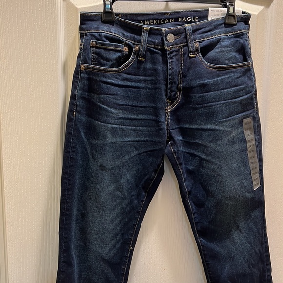 NWT America Eagle Next Level AirFlex Athletic Dark Indigo Wash Jeans. - Picture 3 of 14